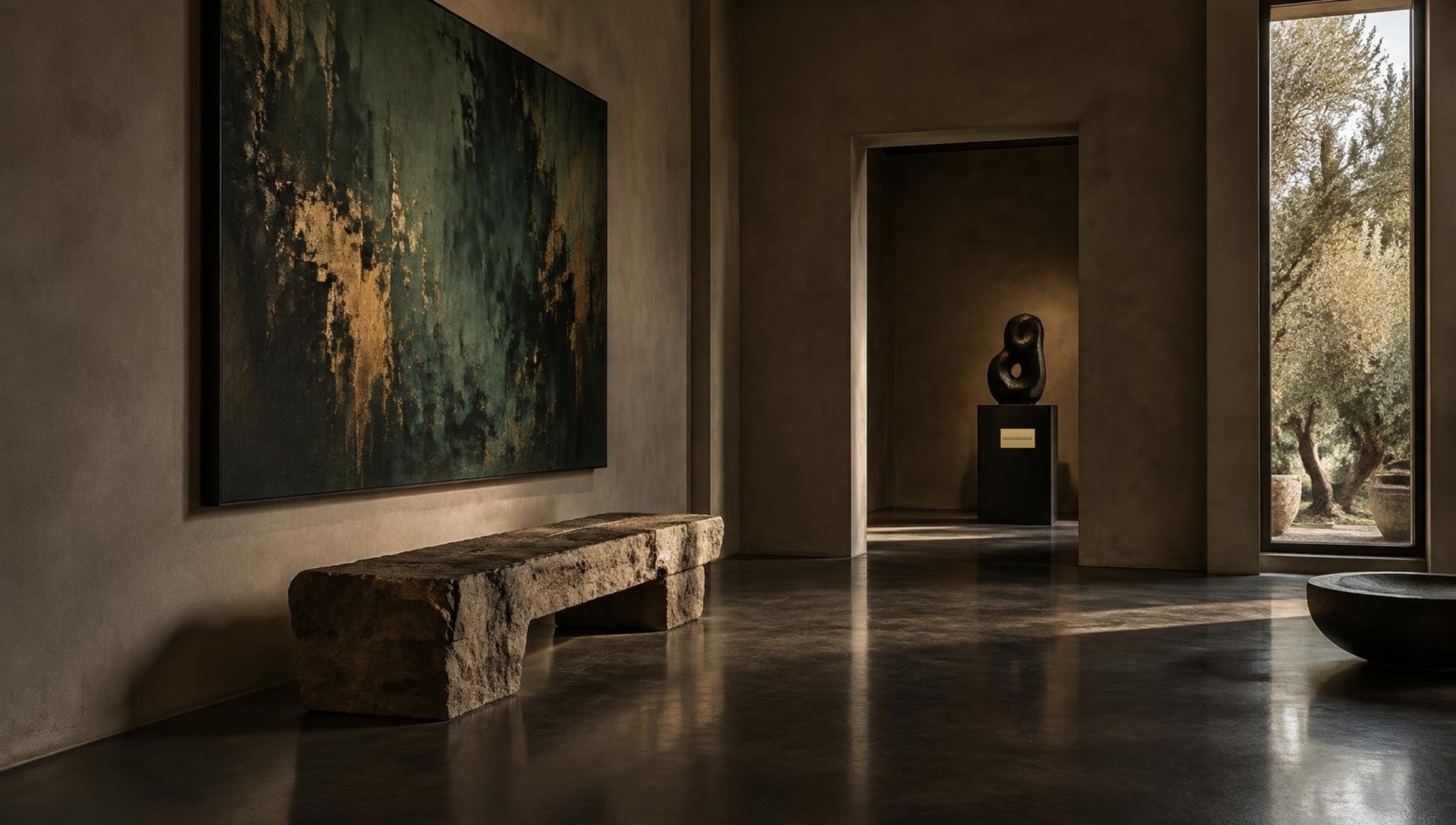 A quiet Monoimanii gallery interior